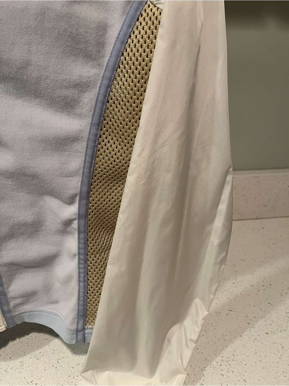 Prada Sport Y2K Ice Blue Jacket with Gold Mesh- US Size 4, Italian Size 40 - Picture 6 of 16
